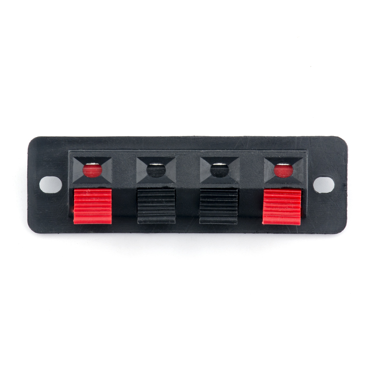 2Pcs 2 Posities 4 Polen Connector Terminal Push In Jack Lente Load Audio Speaker Terminal Breadboard Clip: 4 positions