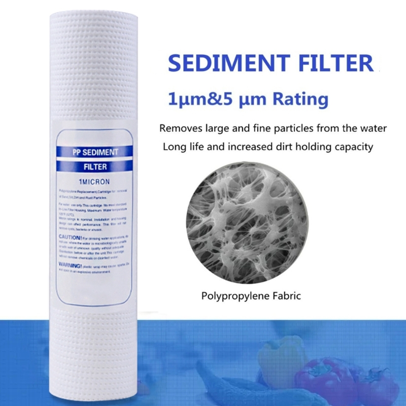 10 delar sedimentfilter för vattenrenare, främre filterpatron, ersättningsfilter för polypropylen, pp-bomullsfilter
