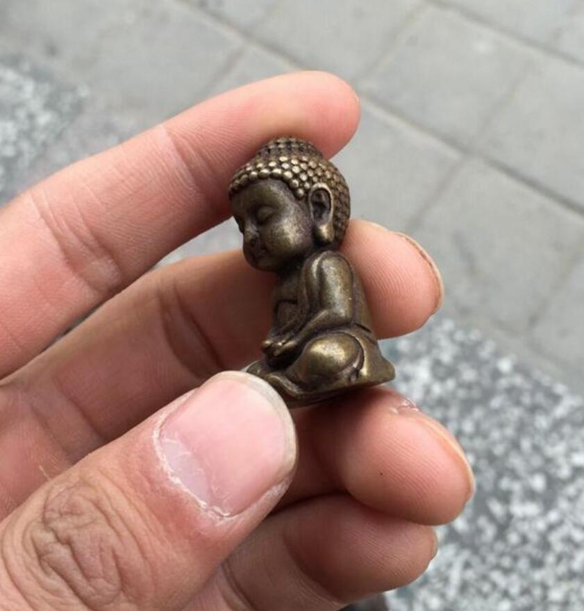 Copper Statue Pure copper collection handmade cute baby Buddha statue