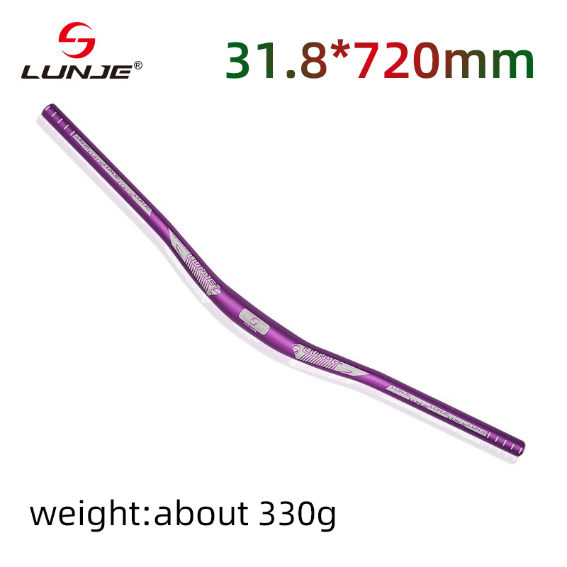 Kierownica roweru górskiego 31.8mm pion rowerowy 720/780/800mm uchwyt ze stopu aluminium MTB spadek poziome części rowerowe: Burgundowy