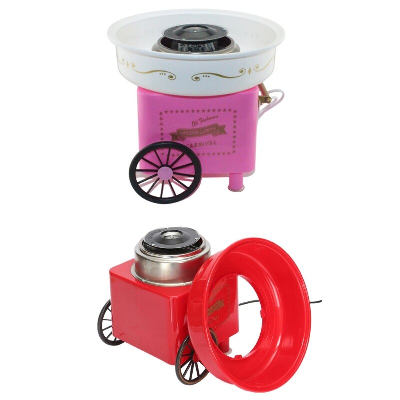 Retro Carriage Cotton Candy Machine Mini Candy Floss Maker Home Use Countertop Electric Nostalgia Candy Machine Kit