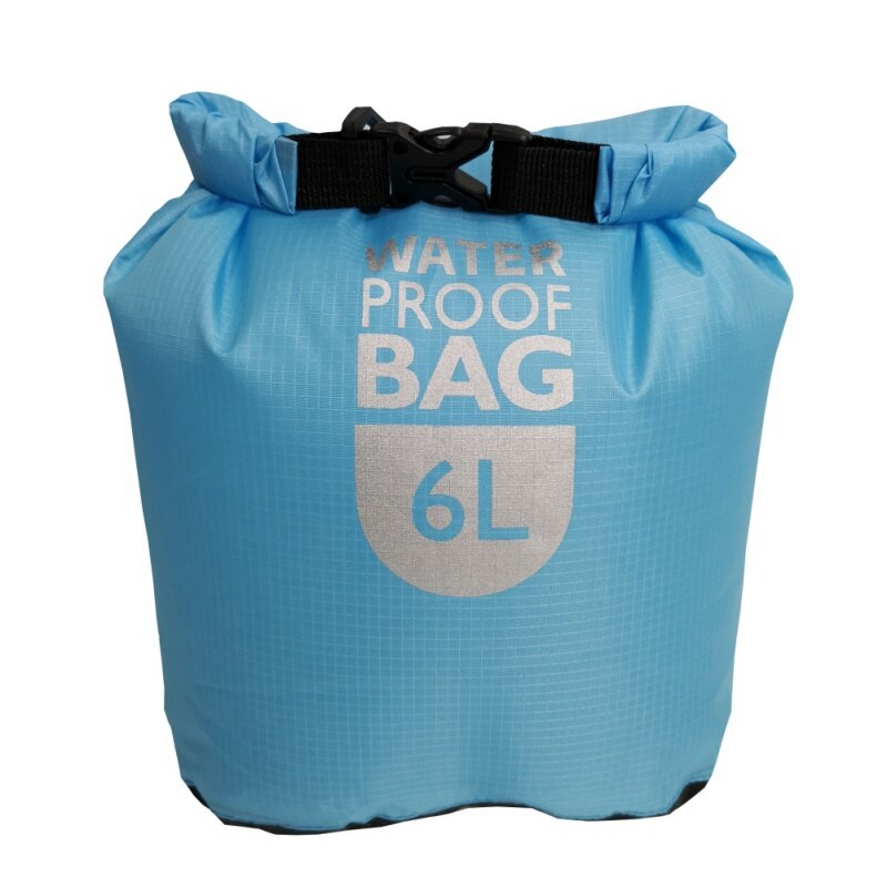 6/12/24L Waterproof Dry Bag Pack Sack Swimming Rafting Kayaking River Trekking Floating Sailing Canoing Boating Water Resistance: Blue 6L