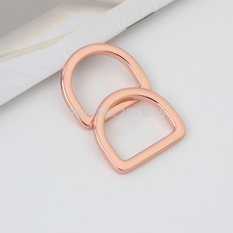 10-50pcs 20mm 25mm Welded Belt Strap D ring Handbag webbing adjusted Alloy quare edge d ring