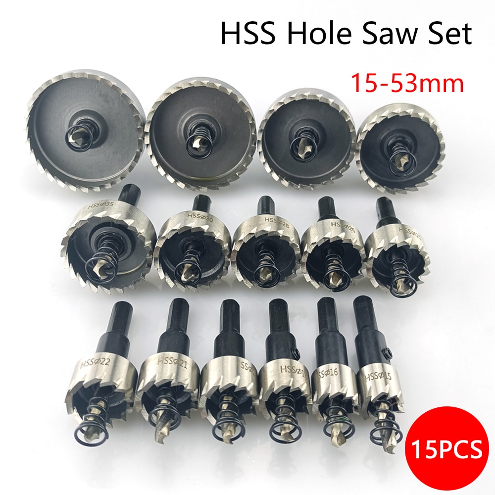 TopHomer 38MM HSS Gatenzaag Gat Boor Frees Boor Metaal Hout Legering 12-65 mm