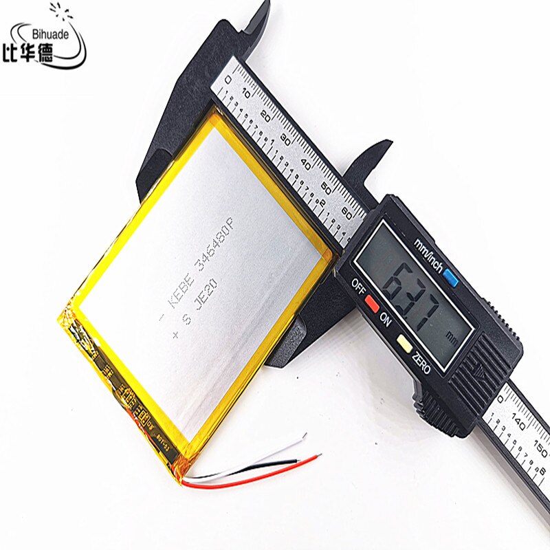 3 linea Litro batteria a energia Buon Qulity 3.7V,2500mAH 346480 agli ioni di litio Polimero/BANCA di batteria Li-ion per tablet pc, GPS,mp3,mp4