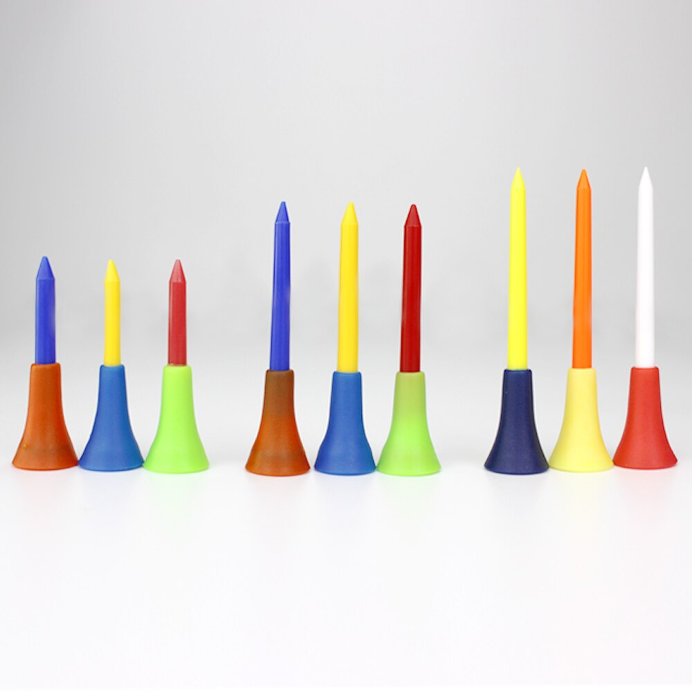 Juego de 10 unids/set de tachuelas de pelota de Golf, accesorios de asiento de bola de plástico, soporte de clavos para ayuda de entrenamiento de golfista