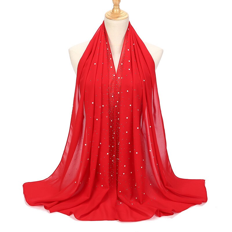 Chiffon Hijabs Schal Turbane Chiffon Schals für muslimische Schleier islamische malaysische Frauen Schleier Hijabs Schal lange Schals: Braun