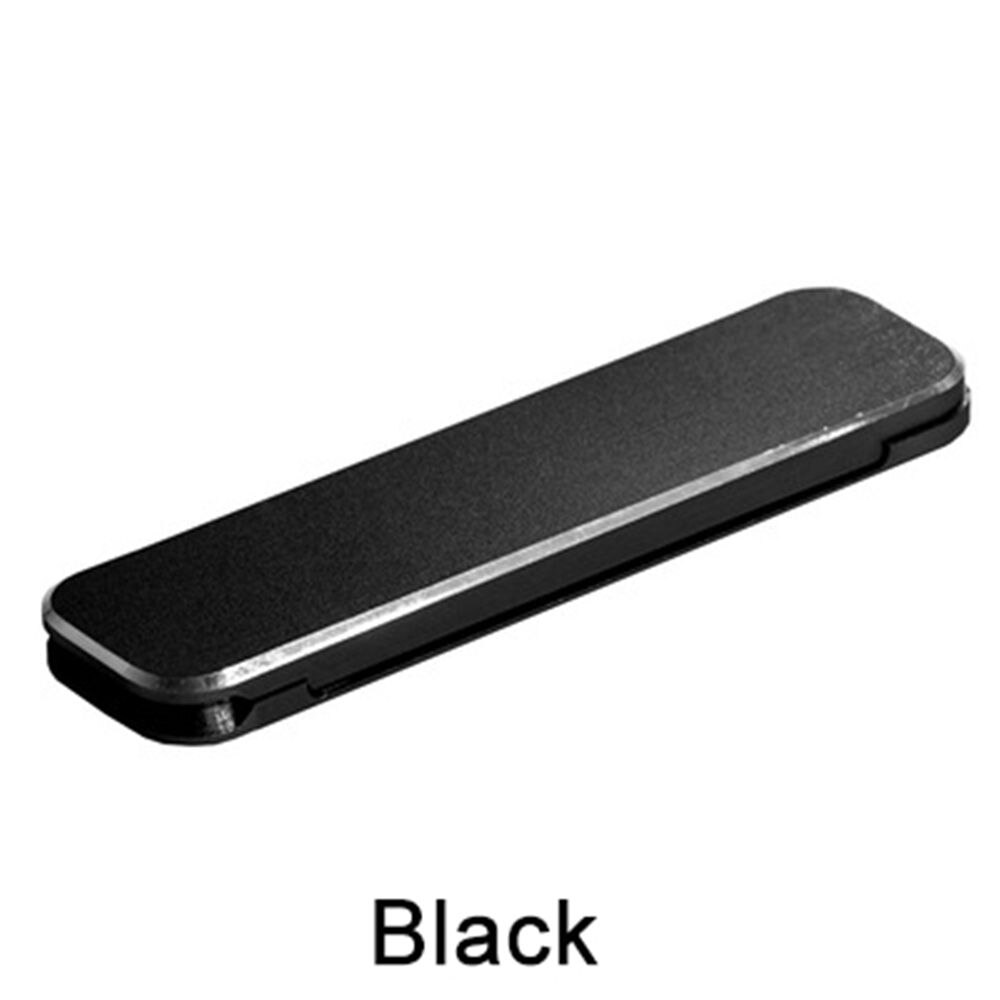 1PC Universal Mini Invisible Foldable Mobile Phone Stand Aluminum Alloy Desktop Mount Material Holder Adjustable Angle: black