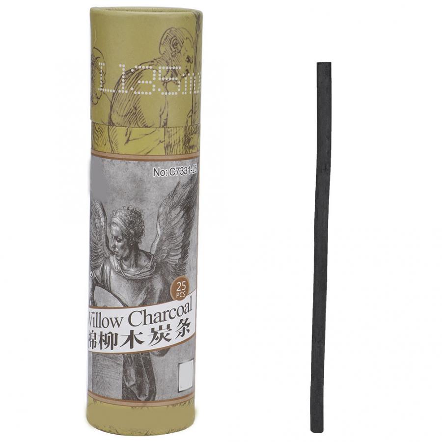 25pcs Houtskool Potlood Tekening Houtskool Bar Kunstenaar Art Tekening Gereedschap Schets Potlood