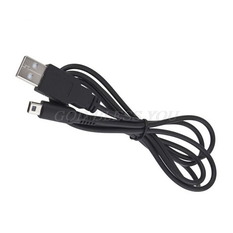 Sort 1.2m usb strømlader ladekabel for nintendo 3ds dsi ndsi xl