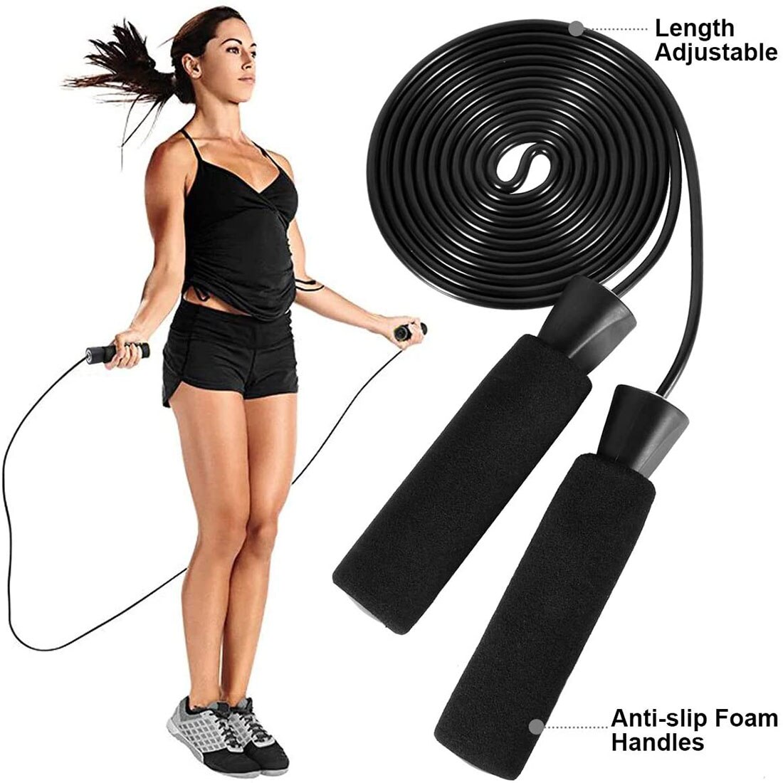 Jump Rope Crossfit AB Roller Wheel Push up Stand Weight Loss Fitness Equipment Mens Gym Workout Gear Boxing MMA Training