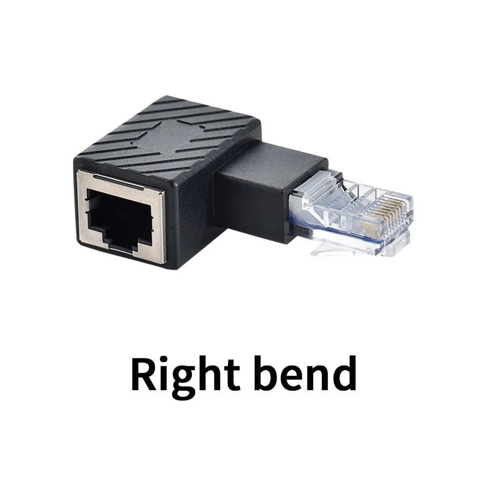 1pcs RJ45 Male To Female Converter 90 Degree Extension Adapter for Cat5 Cat6 LAN Ethernet Network Cable Connector Extender: Blue