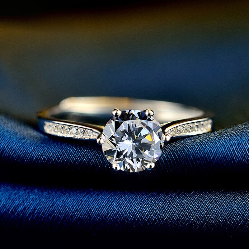 FindChic Zilveren ringen voor dames en heren, 925 partnerringen met gravure, gepersonaliseerde verlovingsring, breedte 5 mm, 67.5(21.25), Zilver, Edelsteen