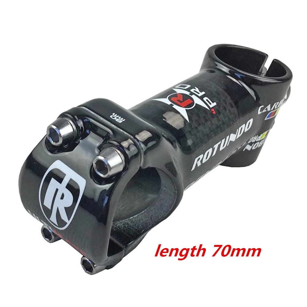 Carbon stuurpen 31.8mm Road/MTB 3 k Gloss Carbon fiber Stengels Fietsonderdelen 70/80/90 /100/110 Fiets Stuurpen: length 70mm