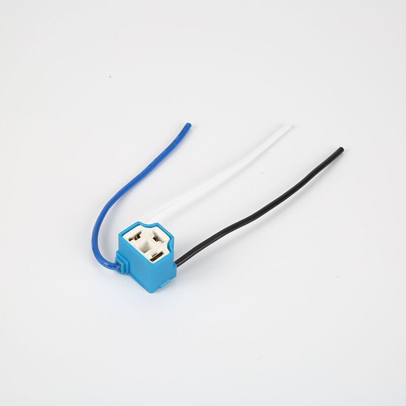 H1 H4 H7 Car Headlight Bulb Socket Lamp Base Ceramic Female Adapter Wire Harness Light Connector LED Accessories: 1pcs H4 bent angle