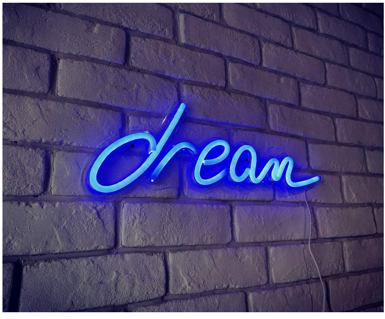 Dream Letters Christmas Neon Sign LED Neon Light USB or Battery Operated Illuminated Night Lights Wall Lamp Art Decor Bar