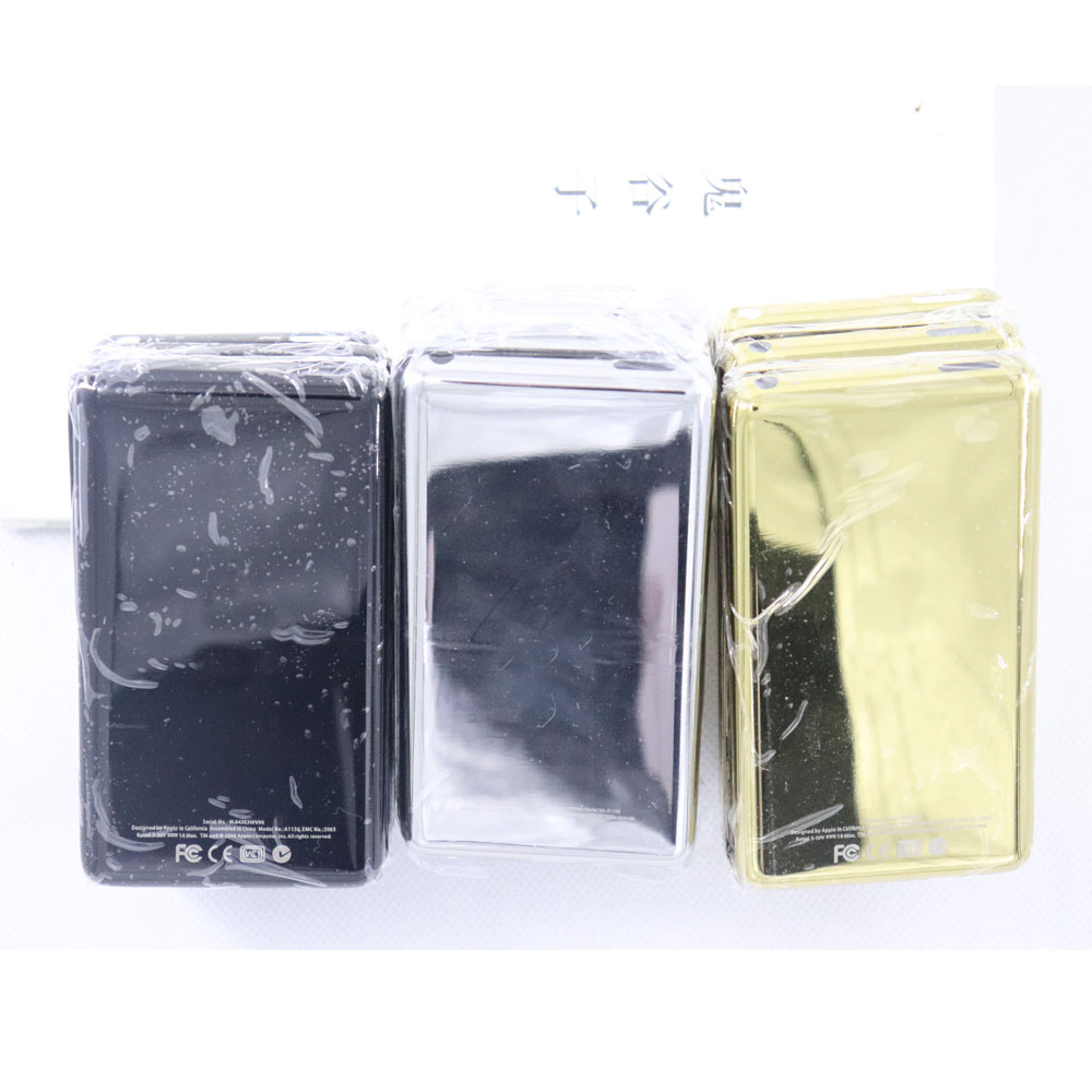 Svart/lila metallbakstycke, fodral, skal till ipod classic 6th 80g 6.5th 120g 7th 160g a1238 bakstycke, video 5th 30g