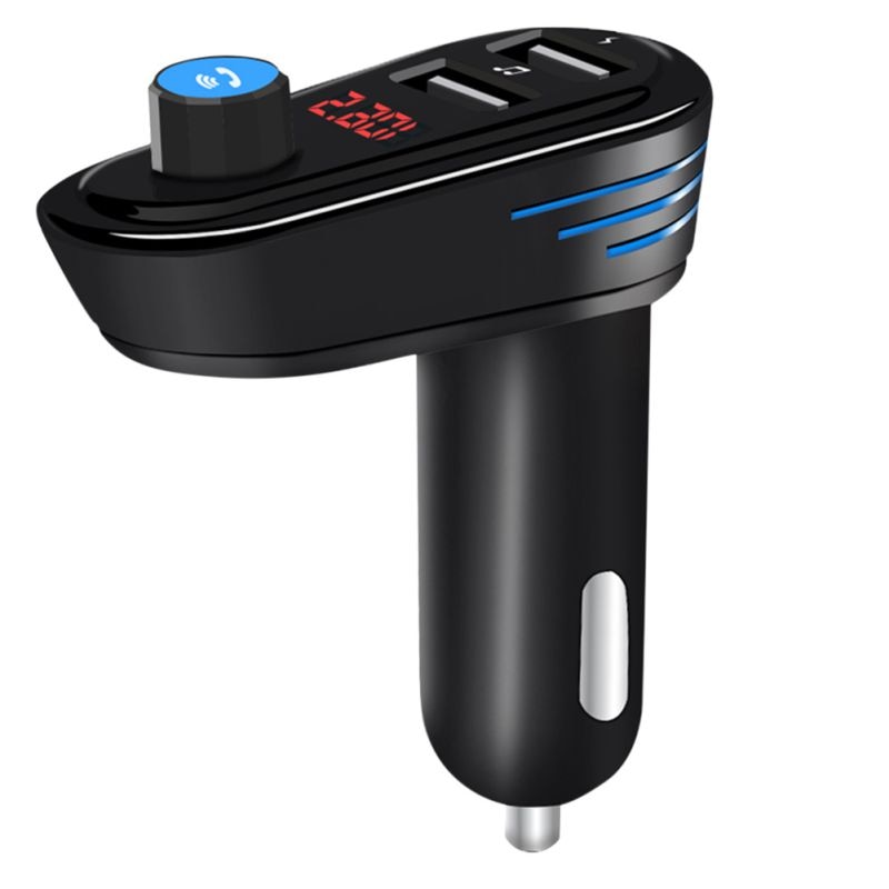 1PCS Bluetooth Handsfree Carkit Draadloze A2DP Auto MP3 Audio Speler Fm-zender Dual USB Car Charger
