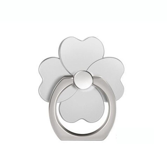 Finger Ring Mobile Phone Smartphone Stand Holder For iPhone XS Huawei Samsung cell Smart Round Phone Ring holder Car Mount Stand: Silver Flower