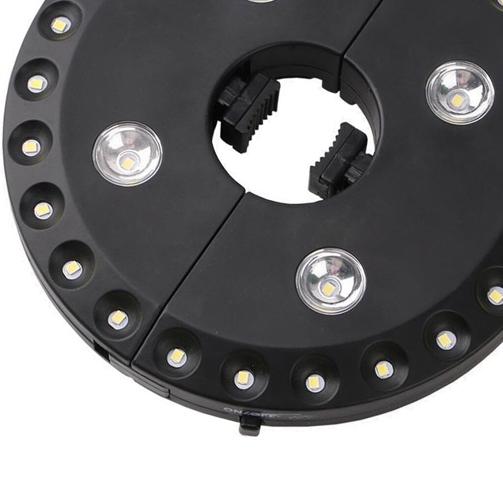 Mât de parapluie LED pour Patio, lumière blanche, alimenté par piles AA, pour jardin de cour