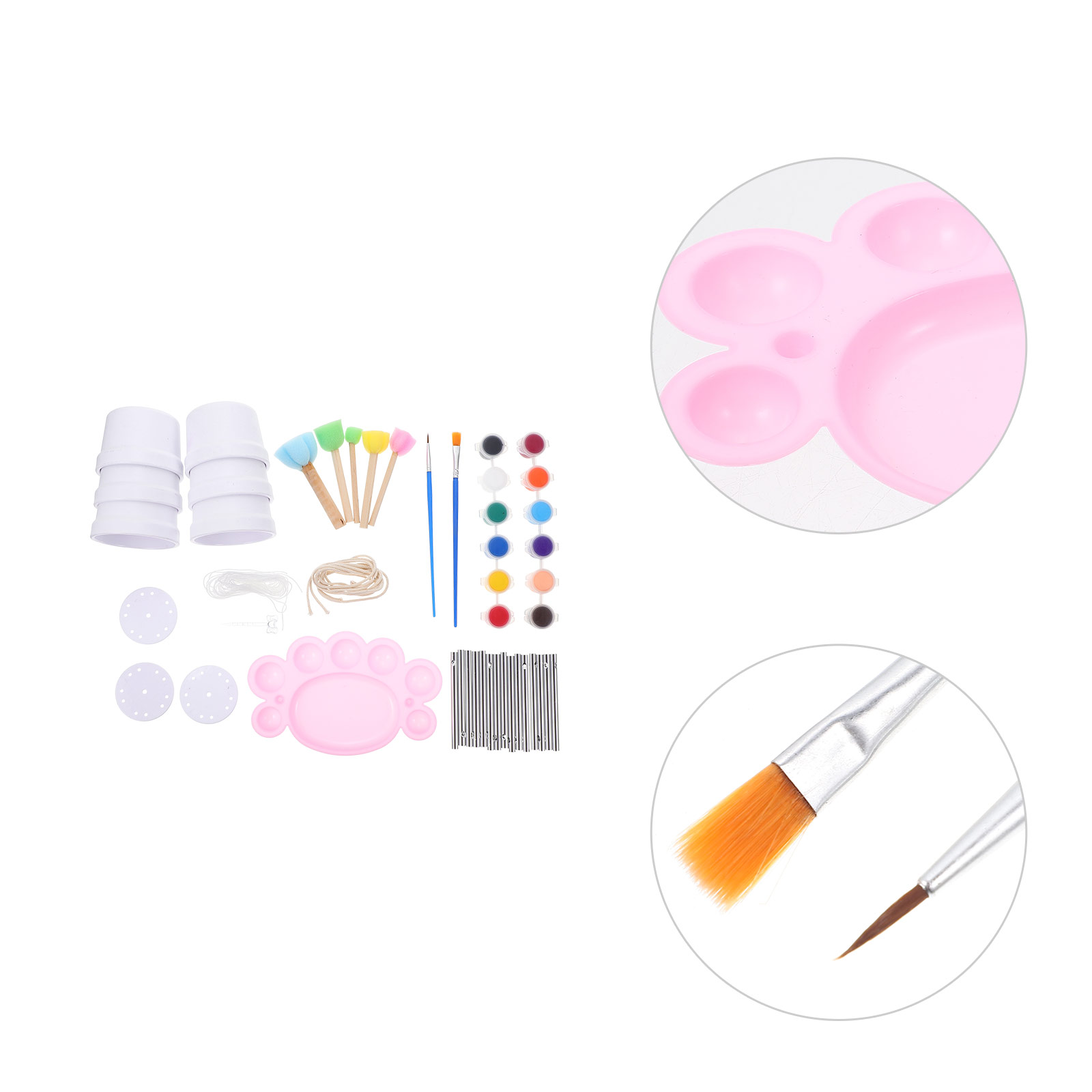 1 Set of DIY Wind Chime Making Kit Wind Chime Hanging Ornament DIY Plastic Wind Chime