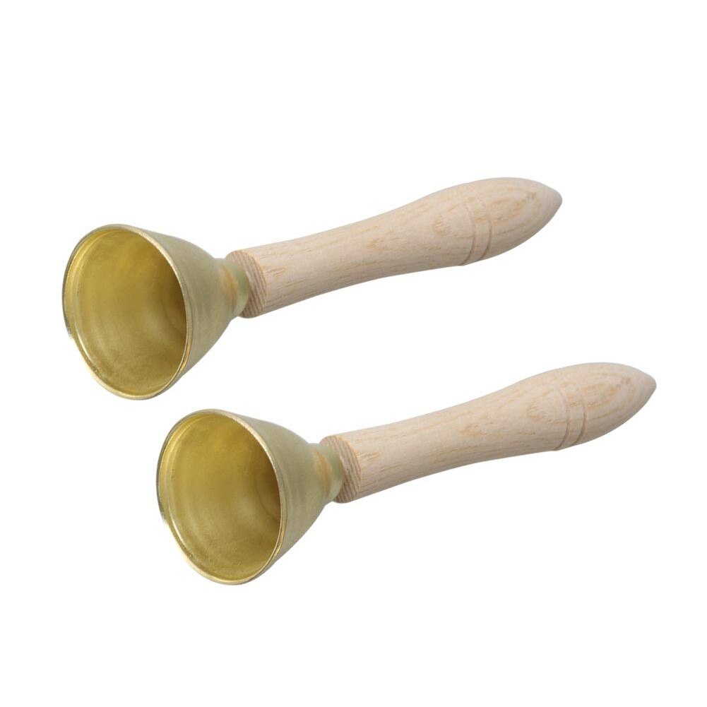 Jouet pour enfants, 2 pièces, jeu de frapper la cloche, Instrument de musique à la maison, Non toxique, jouet de fête Portable, poignée en bois, de développement
