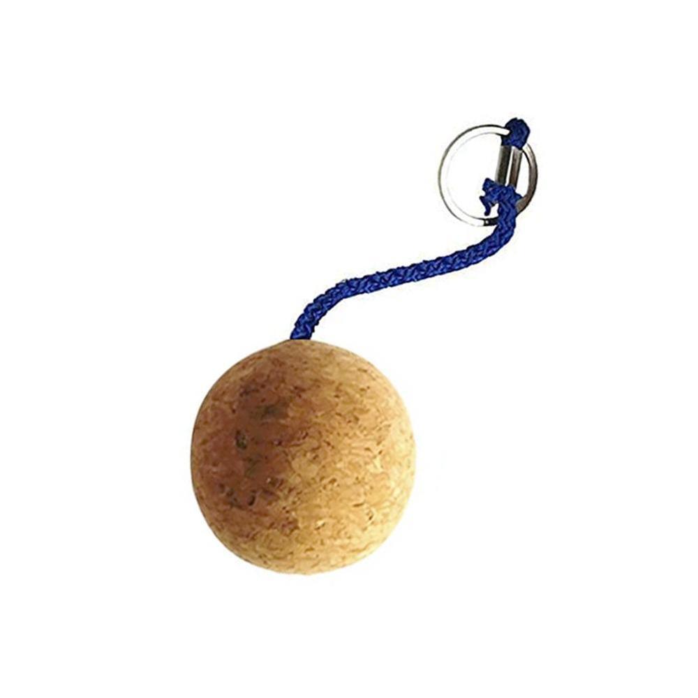 Svømning flydende kork bold rund kork bold nøglering kork bold holder rejse nøglering til vand kork sport strand  q8 g 4: B