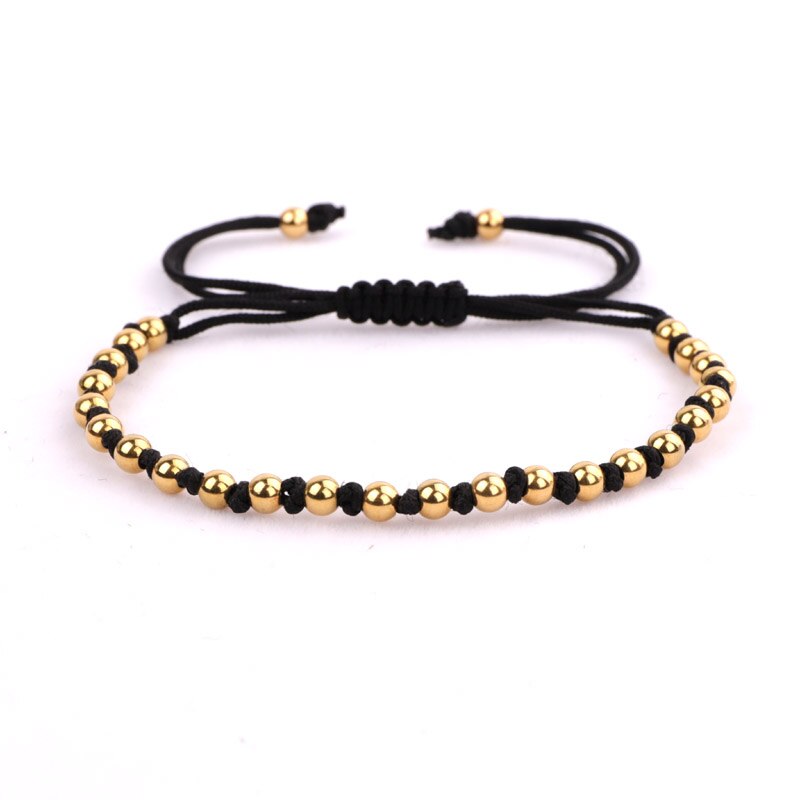 Beads Women Men Jewelry Small 4mm Gold Stainless Steel Beads DIY Letters Inspired Bracelet Women Men: Gold knot