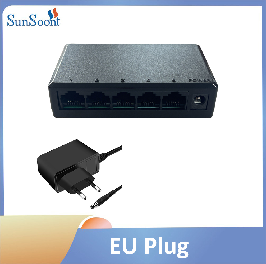 Switch Ethernet 5/8 porte Adattatore switch di rete Gigabit desktop 10/100/1000Mbps Switch Ethernet RJ45 Switch rapido automatico MDI/MDIX: BIANCO