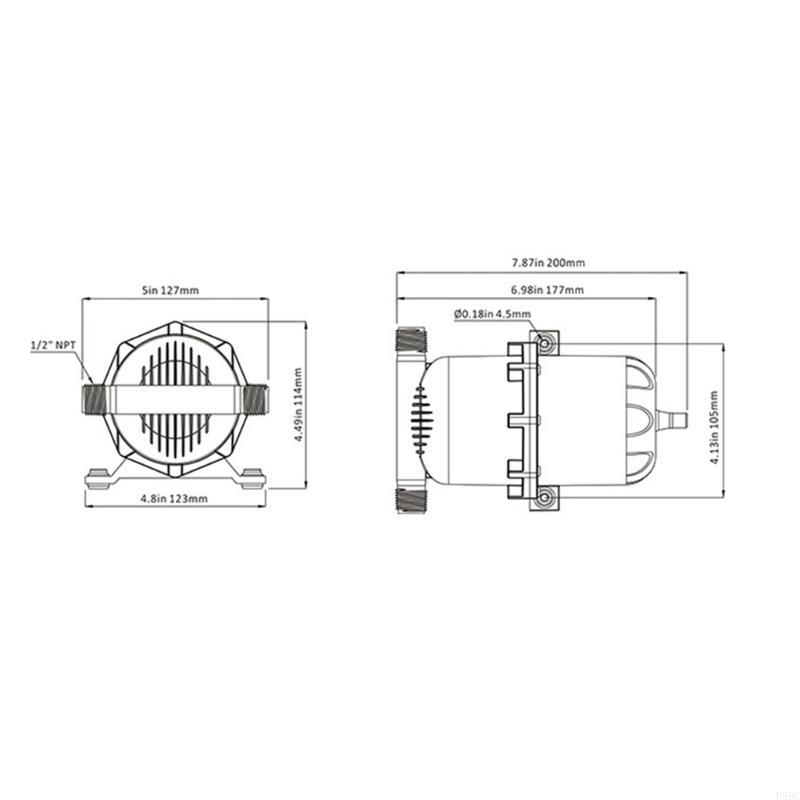 P88C 0.75L/23.5oz Water Accumulator for Tank for Marine Boat Yacht RV PressureAccumul
