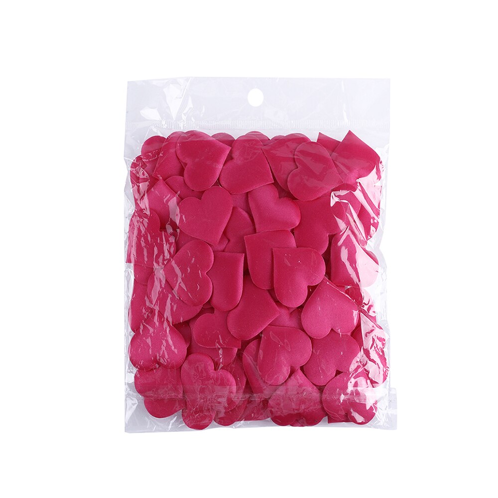 100 Stuks Padded Stof Confetti Gooien Bloemblaadjes Romantische Spons Liefde Hart Tafel Bruid Bruiloft Valentijnsdag Party Decoration