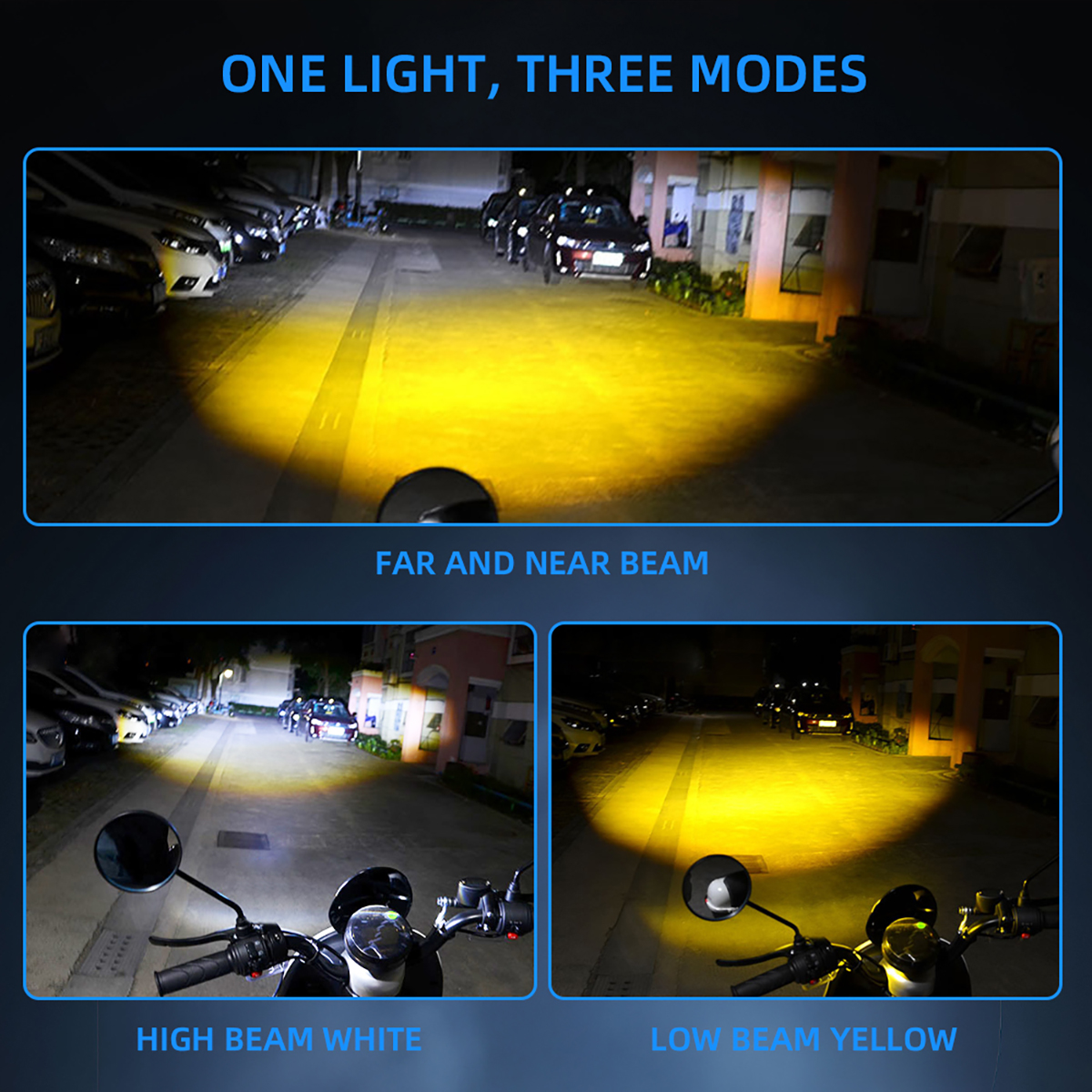 4 led-spotlight 4 x 4 lysbjelke arbeidslys motorsykkelfrontlykter kjørelys fjernlys tåkelys scooter led-spotlight