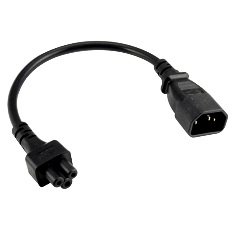 Black Copper 10A 250V IEC320 C14 male to C5 female Power Cord 20CM 60CM 1.8M UPS PDU APC Cable PC Laptop Power Conversion Wire
