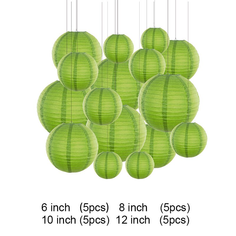 lanterne chinoise lanterne decoration mariage boule chinoise papier décoration mariage Lanternes rondes colorées en papier, 20 pièces, décorations du nouvel an chinois, décor d&#39;anniversaire et de mariage: green