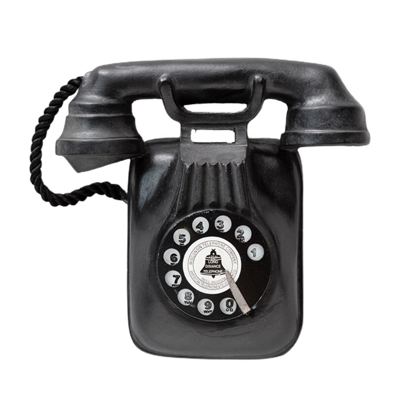 Retro Telefoon Wanddecoraties Creatieve Vintage Muur Hanger Klassieke Look Wijzerplaat Betalen Telefoon Model Booth Home Bar Restaurant: A