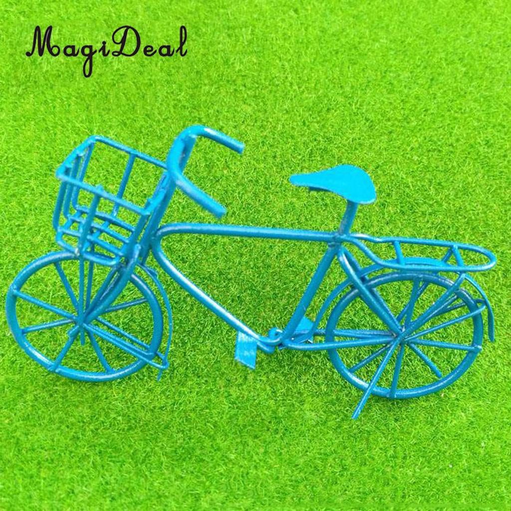 Magideal 1/12 Schaal Dollhouse Miniatuur Handgemaakte Metalen Fiets Model Voor Kamer Meubels Decoratie Toebehoren Kids Kinderen Speelgoed