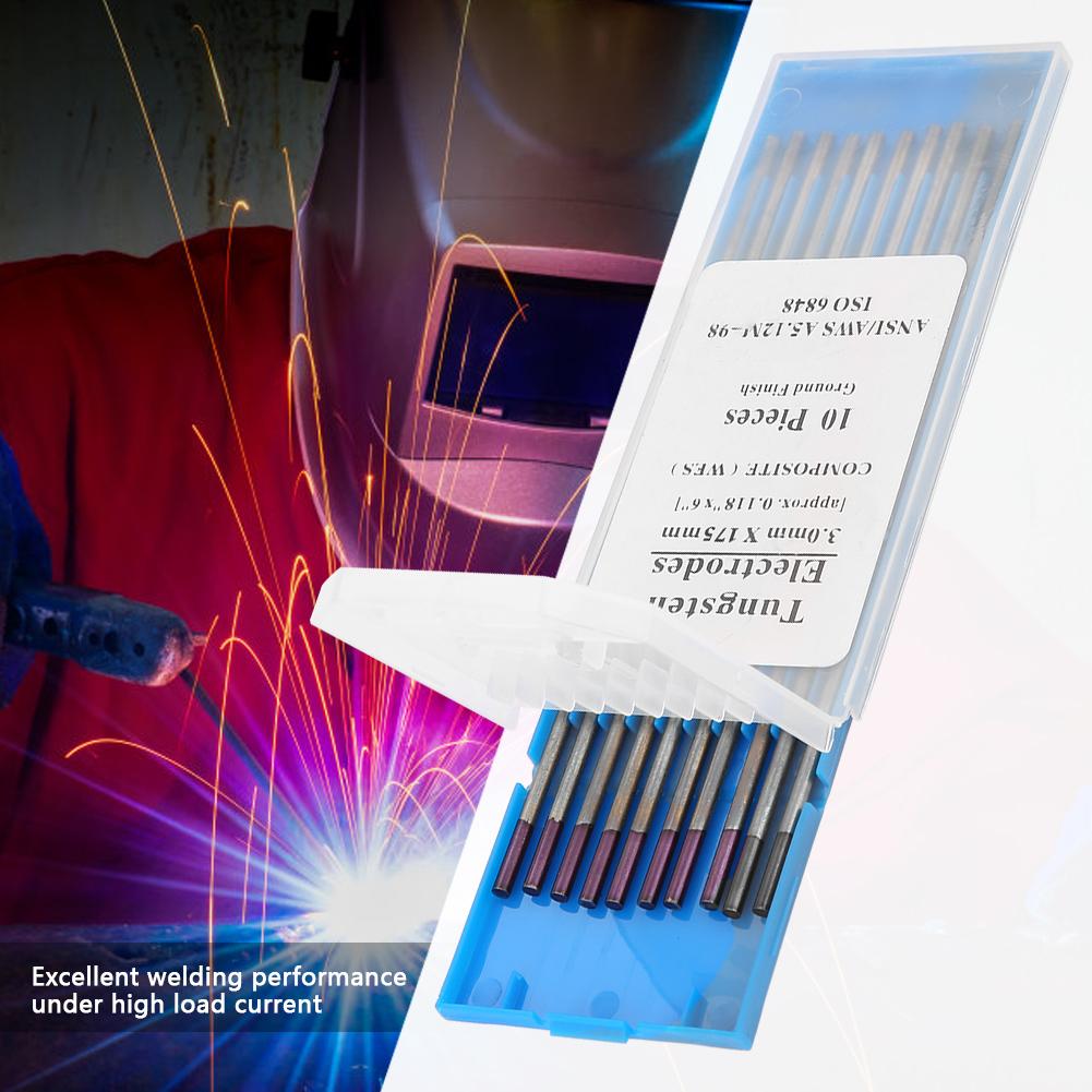 1 Box 10pcs Weld Tungsten Purple Head 3.0*175mm WE... Grandado