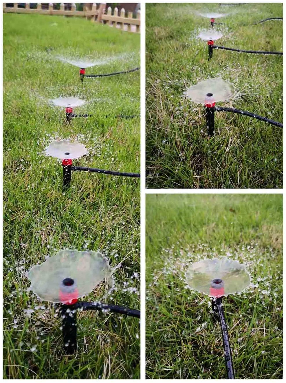5Pcs 4/7 Garten Schlauch Bewässerung Eddy Fluss Sprinkler 13/17/19/26cm Bewässerung Tropf Einsätze boden 360 Grad Einstellbar Sprinkler