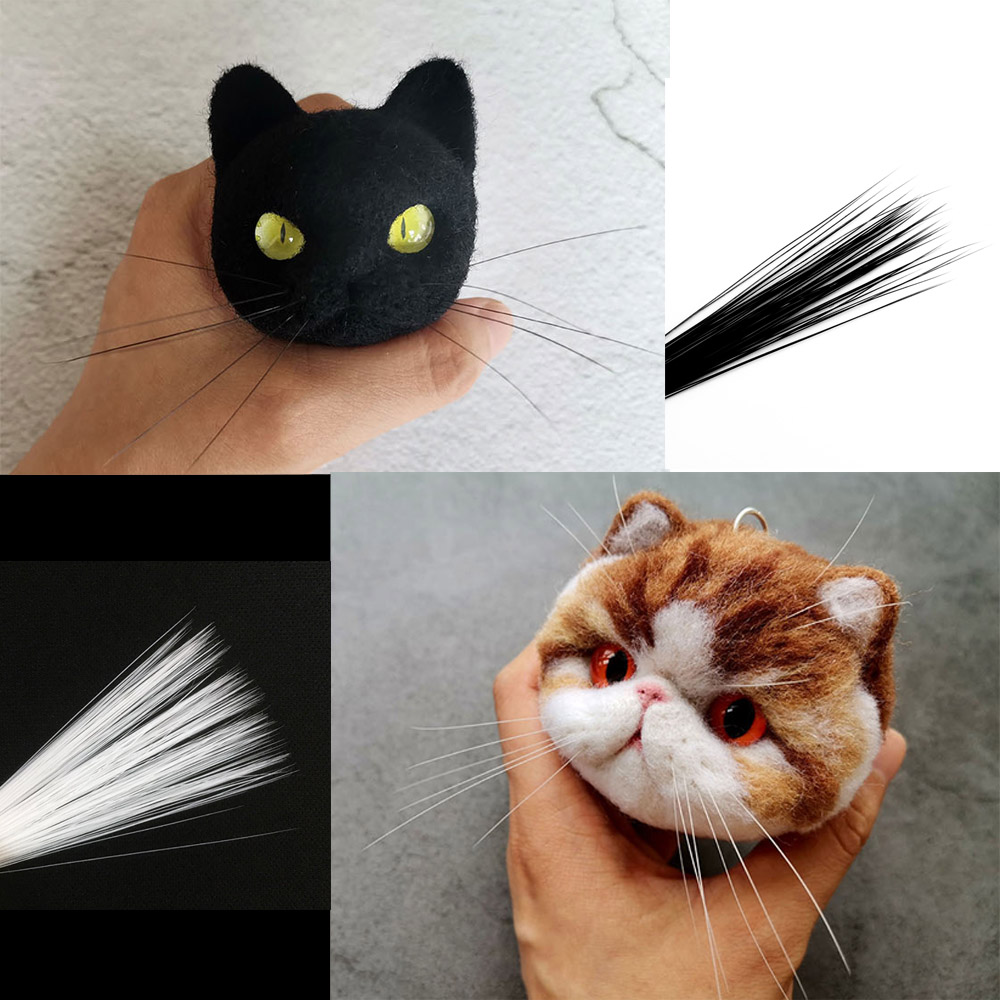 Imitation Cat Beard Animal Beard Wool Felt Handmade DIY Accessories Dog Beard Cat Simulation Beard Material Exquisite Whiskers