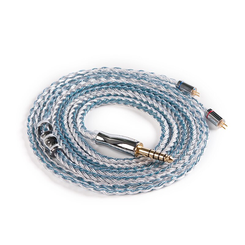 Yinyoo 16 Core High Purity Silver Plated Cable 2.5/3.5/4.4MM with MMCX/2PIN/QDC/TFZ for KZZS10 PRO ZSN PRO BLON BL-03 BL-05 BL05: 4.42PIN