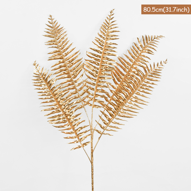 Goldene künstliche Pflanzen, Eukalyptus-Ahornblatt, 2023, Weihnachtsdekoration für Zuhause, Wohnzimmer, Hochzeit, Party, Blumenarrangement: gold