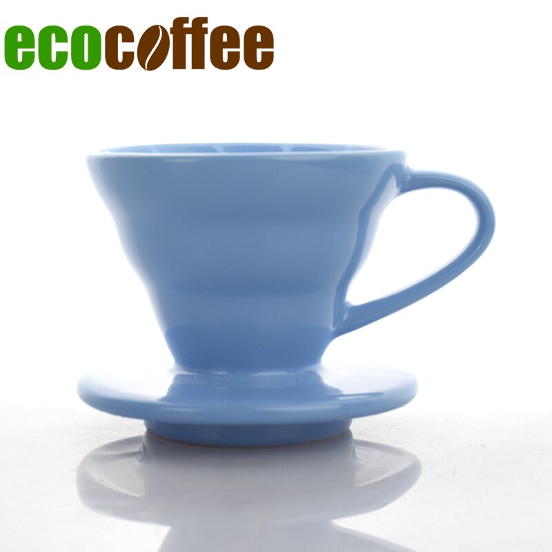 Ecocoffee 1-2 kopjes keramische koffiepercolators  v60 brouwers barista koffiezetapparaat papieren filters koffieserver
