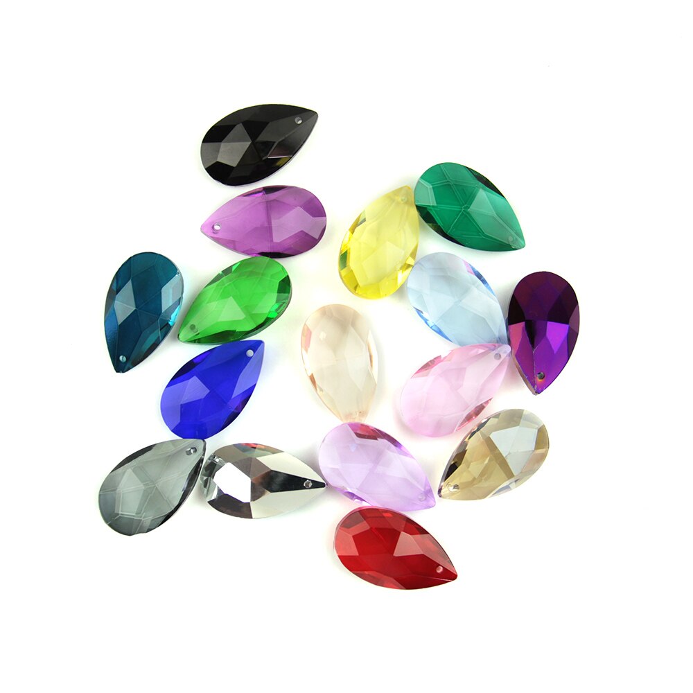 30 teile/los, gemischt farbe, 38mm facted birne bilden/winkel zerreißen , kristall vorhang anhänger für DIY vorhang, FREIES