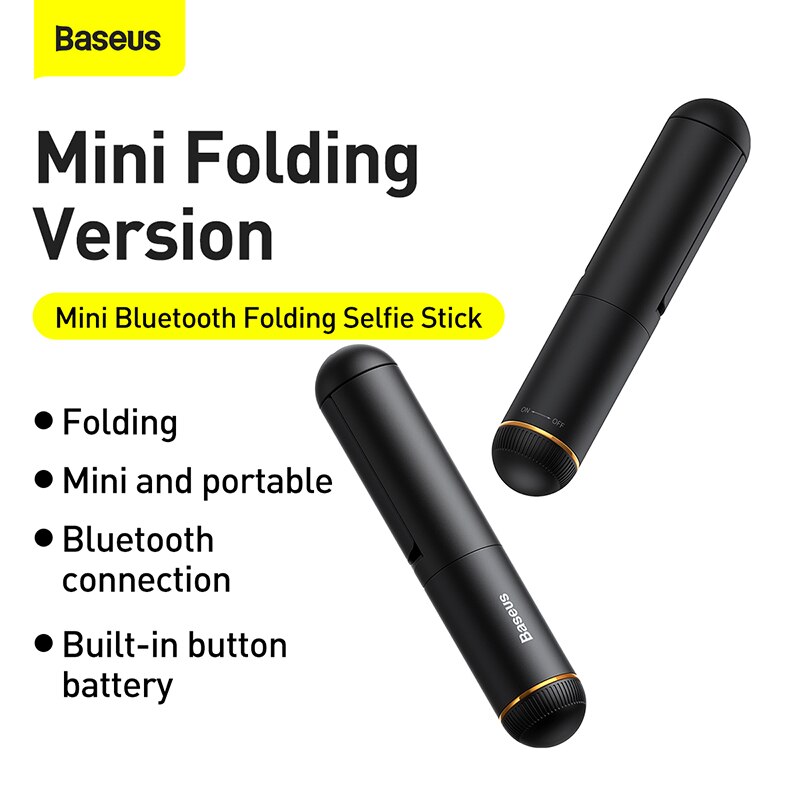 Smart Phone allungabile portatile Mini Selfie Stick Baseus con controllo per iPhone IOS Android