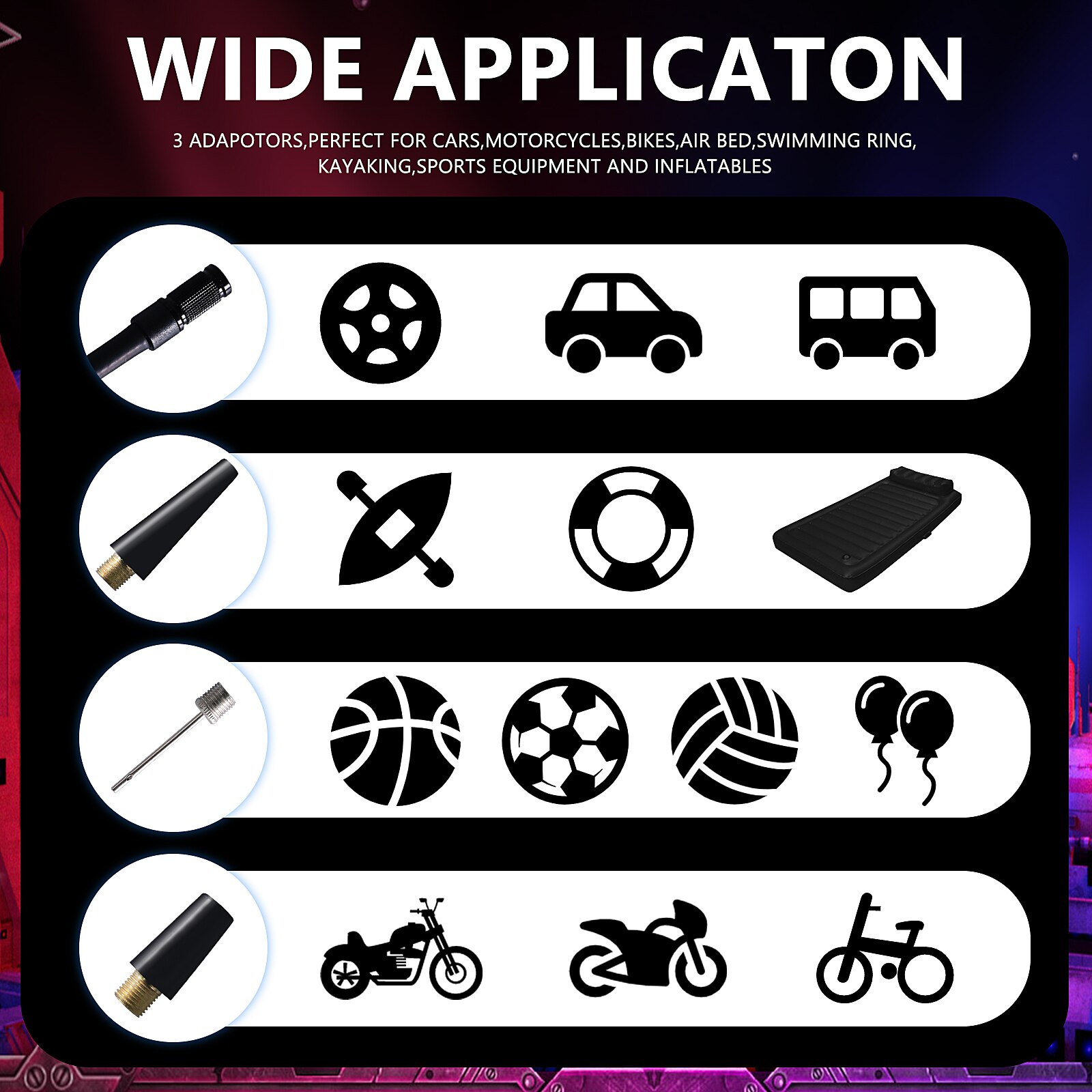 Draagbare Luchtcompressor Elektrische Pomp 150 Psi Mini Bandenpomp Met Licht Voor Auto Motor Fiets Zwemmen Ring Ballen