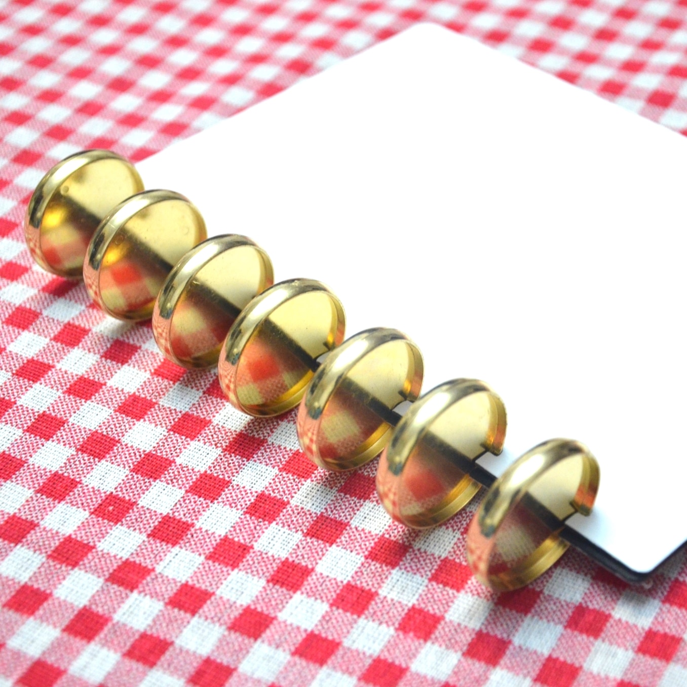 12pcs 35mm Disc Binding A4 Binder Ring for Notebook Paper Ring Planner Ring Binder Mushroom Hole Binder Gold Binding Discs