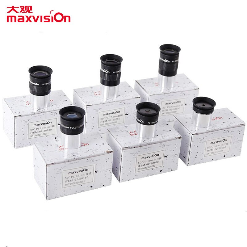 Maxvision 50 degree 1.25 5mm 10mm 15mm 25mm 30mm parfocal eyepiece Astronomical telescope accessories
