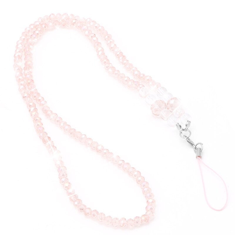 Pearls Long Neck Strap Lanyard KeyRing Keychain Holder Necklace For Mobile Phone