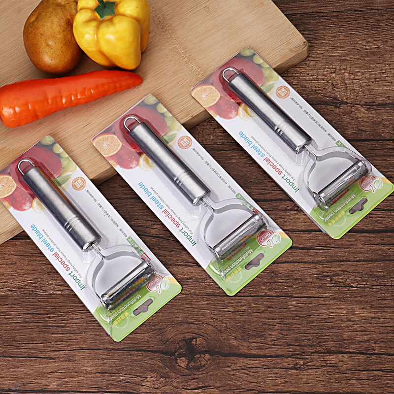 1 PC Dual Dunschiller & Julienne Dunschiller Cutter Sharp Rvs Fruit Aardappel Wortel Rasp Schaven Keuken Tool