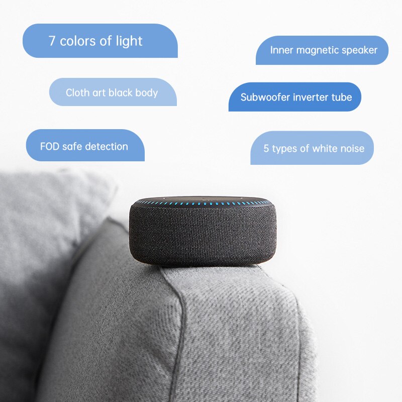 ZMI chargeur sans fil 20W Max Bluetooth 5.0 haut-parleur pour Mi 9/10 (Pro) (autre 10W Max avec chargeur ) 7 lumière de couleur FOD sécurité